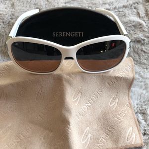 SERENGETI ISOLA WHITE POLARIZED SUNGLASSES EXCEL COND 7941 POA MADE IN ITALY